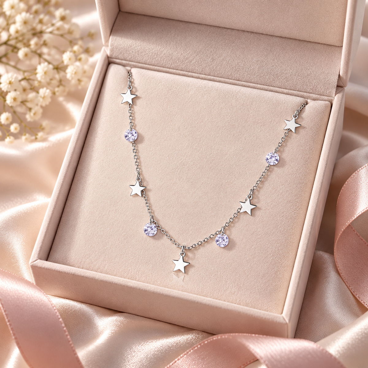 ⭐ Must-Have | Sterling Silver Star Necklace | Dainty Sparkling Celestial Accessory