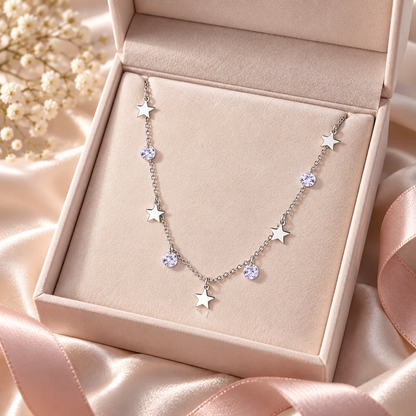 ⭐ Must-Have | Sterling Silver Star Necklace | Dainty Sparkling Celestial Accessory