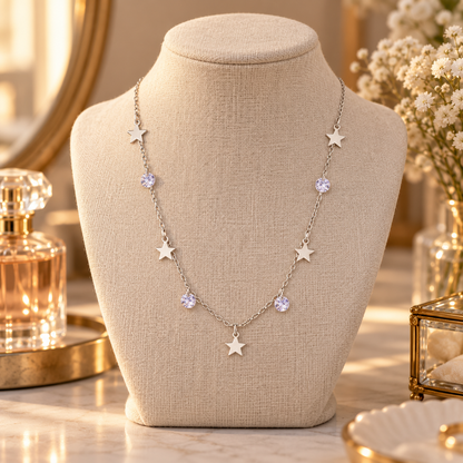 ⭐ Must-Have | Sterling Silver Star Necklace | Dainty Sparkling Celestial Accessory